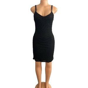 Brilliante by J.A Vintage Black Beaded Cocktail Dress